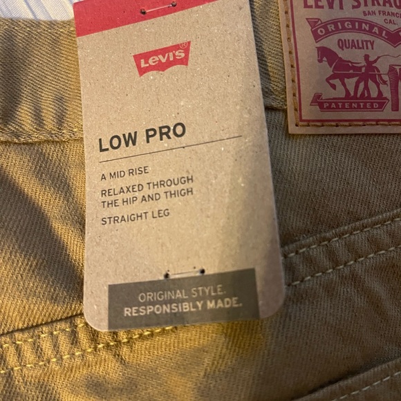 Levi’s Women’s Low Pro tan khaki straight leg jeans new with tags size 30 x 30 - Picture 6 of 9